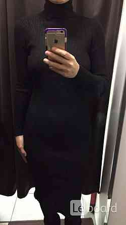 Платье новое чёрное м 46 вязаное футляр по фигуре миди шерсть разные цвета Москва