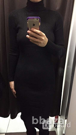 Платье новое чёрное м 46 вязаное футляр по фигуре миди шерсть разные цвета Москва - изображение 2