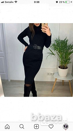 Платье новое чёрное м 46 вязаное футляр по фигуре миди шерсть разные цвета Москва - изображение 1