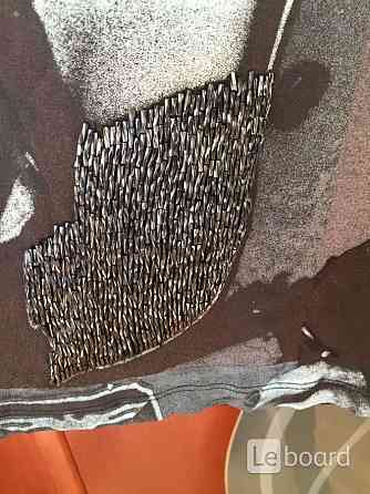 Платье туника gaudi м 46 44 s чёрная принт рисунок бисер нашит футболка сар Москва