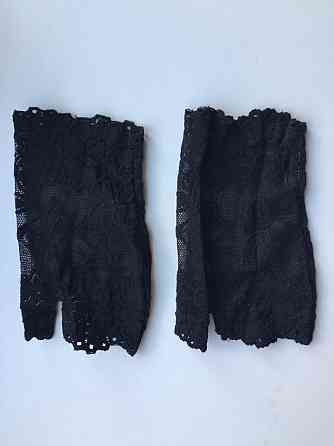 Перчатки митенки кружева чёрные стретч гипюр без пальцев женские аксессуары Москва