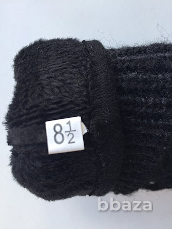 Перчатки новые 44 46 черные теплые верх съемный вязаные аксессуары начес ми Москва - photo 7