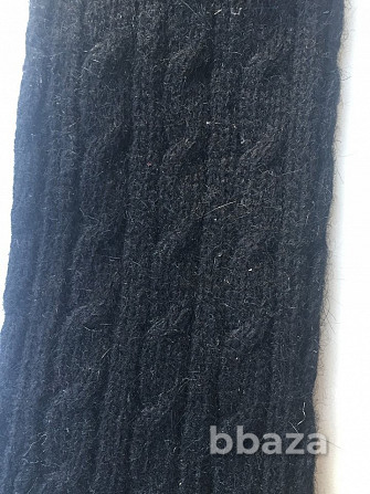Перчатки длинные шерсть чёрные митенки вязаные женские зима аксессуары высо Москва - photo 9