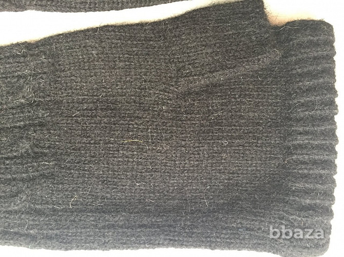 Перчатки длинные шерсть чёрные митенки вязаные женские зима аксессуары высо Москва - photo 2