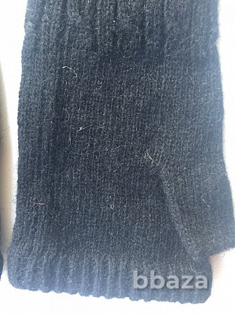 Перчатки длинные шерсть чёрные митенки вязаные женские зима аксессуары высо Москва - photo 8