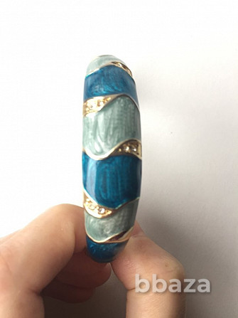 Браслет на руку стразы сваровски swarovski кристаллы голубой синий бижутери Москва - photo 4