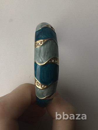 Браслет на руку стразы сваровски swarovski кристаллы голубой синий бижутери Москва - photo 5