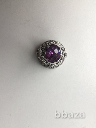 Кольцо новое серебро 19 размер камень аметист фиолетовый сиреневый камни св Москва - photo 6