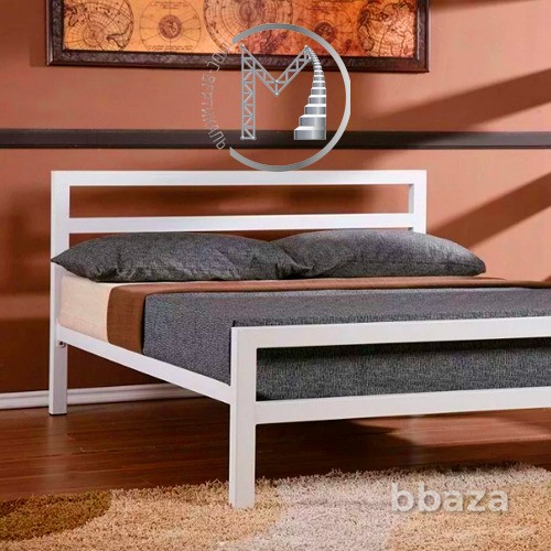 Металлическая кровать белого цвета в стиле Лофт Москва - photo 3