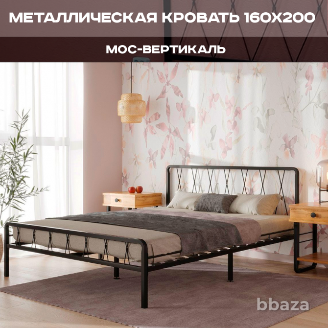 Металлическая кровать двуспальная Клэр 160x200 Москва - photo 5
