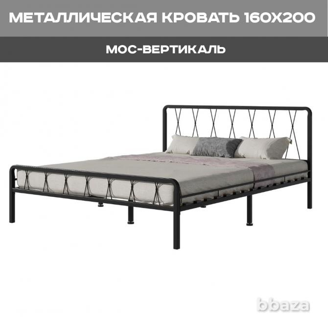 Металлическая кровать двуспальная Клэр 160x200 Москва - photo 2