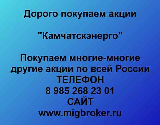 Покупаем акции Камчатскэнерго Петропавловск-Камчатский