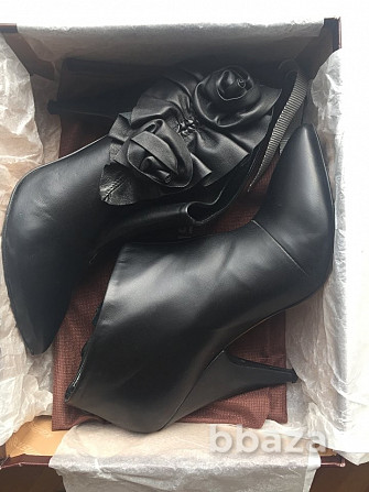 Ботильоны kalliste италия 39 размер черные кожа женские кожаные внутри осен Москва - photo 5
