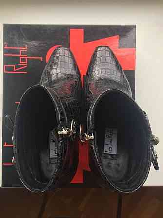 Ботинки left&right италия 39 размер кожа черные платформа каблук 10 ботильо Москва
